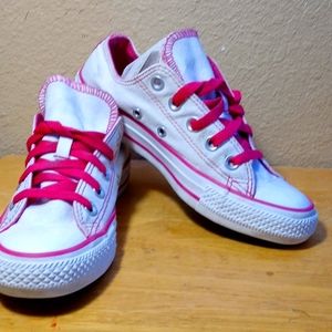CONVERSE ALL STAR Pink and White Girl low top
